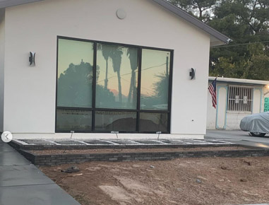 Sideway, turf, artificial grass installation.